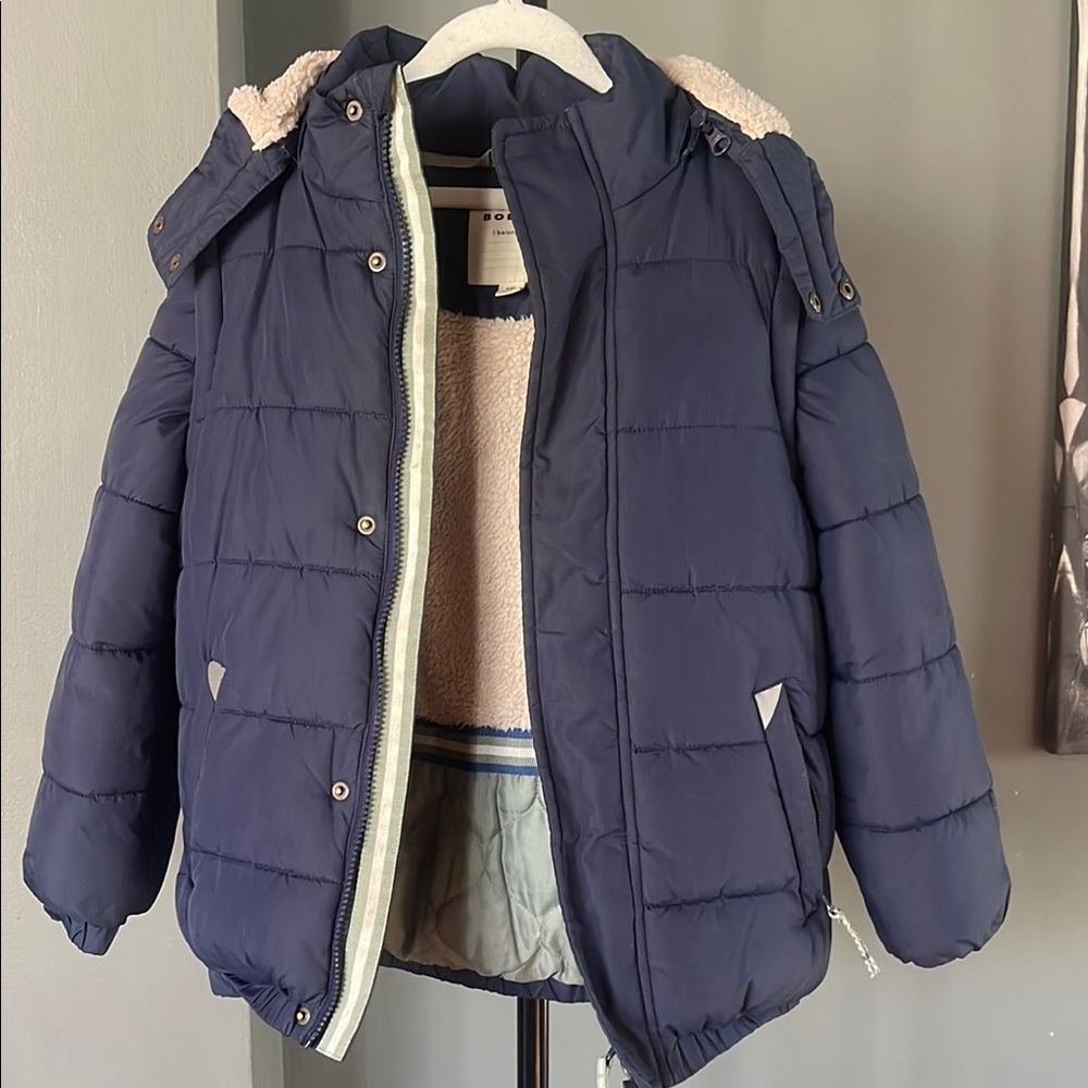Kids Navy Blue Puffer Jacket